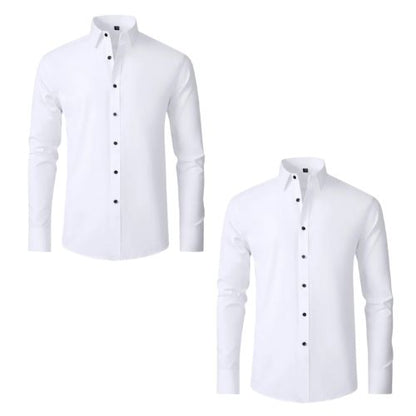 Camisa Social Ultra Tech - Promoção Compre 1 Leve 2 Camisa Social Ultra Tech Borsato Branco/Branco P 