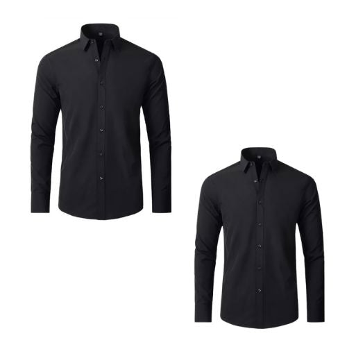 Camisa Social Ultra Tech - Promoção Compre 1 Leve 2 Camisa Social Ultra Tech Borsato Preto/Preta P 