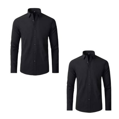 Camisa Social Ultra Tech - Promoção Compre 1 Leve 2 Camisa Social Ultra Tech Borsato Preto/Preta P 