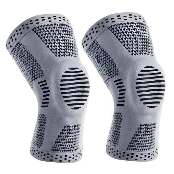 Compre 1 Leve 2 - Joelheira de Compressão Articular Ortopédica Leg Knee Fix LegFix Borsato Cinza (2 Unidades) M (60-65kg) 