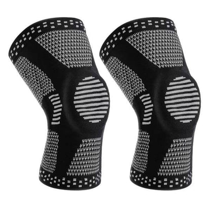 Compre 1 Leve 2 - Joelheira de Compressão Articular Ortopédica Leg Knee Fix LegFix Borsato Preto e Branco (2 Unidades) M (60-65kg) 