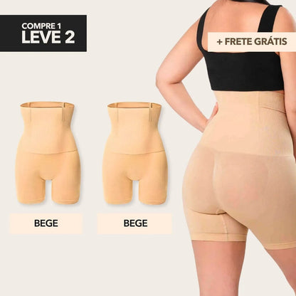 Compre 1 Leve 2 - Kit Bermuda Modeladora Ultra Shaper Kit Bermuda Modeladora Ultra Shaper Borsato Bege + Bege P 