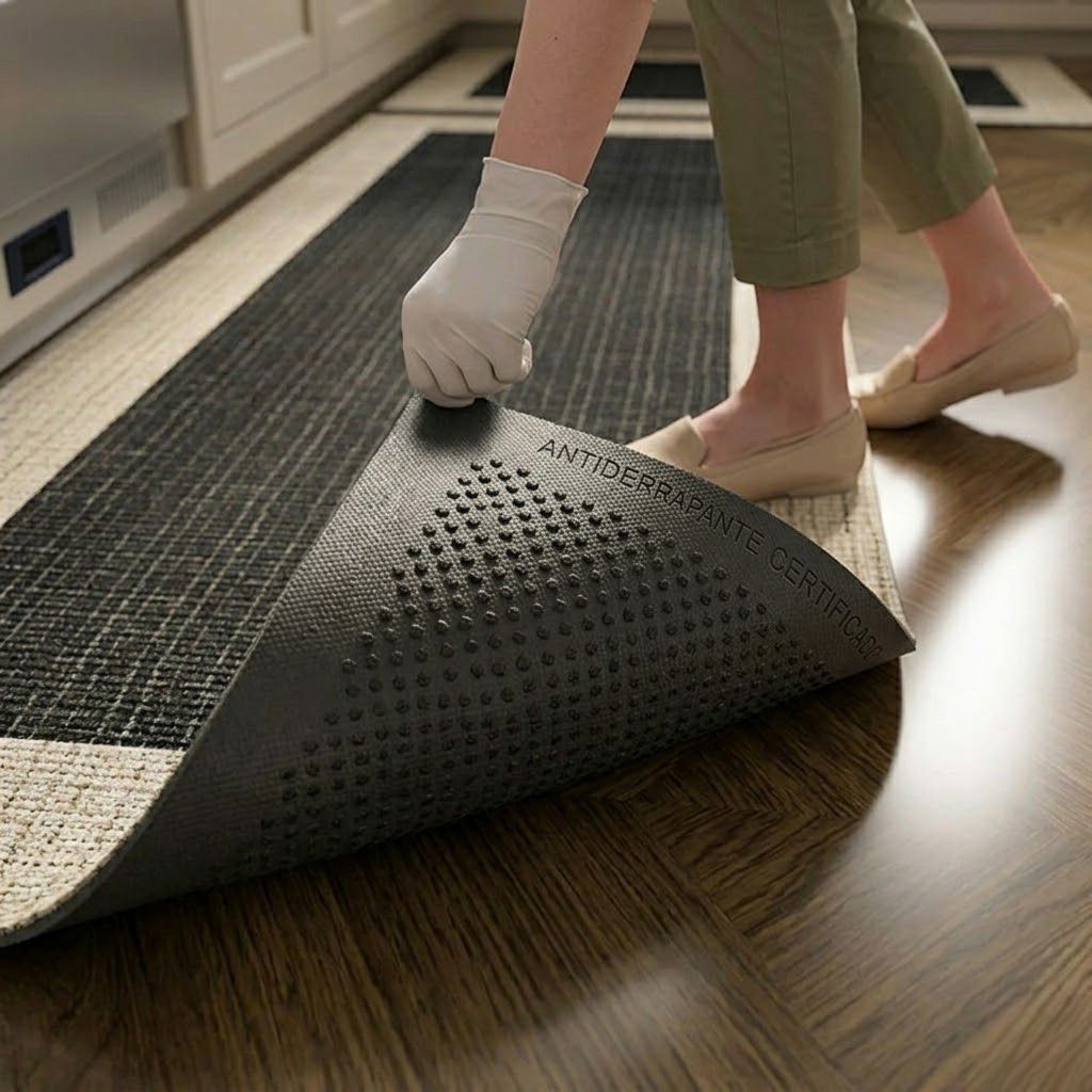 Kit 2 Tapetes Passadeira Absorvente de Cozinha Antiderrapante Tapete Passadeira Absorvente de Cozinha Antiderrapante Borsato 