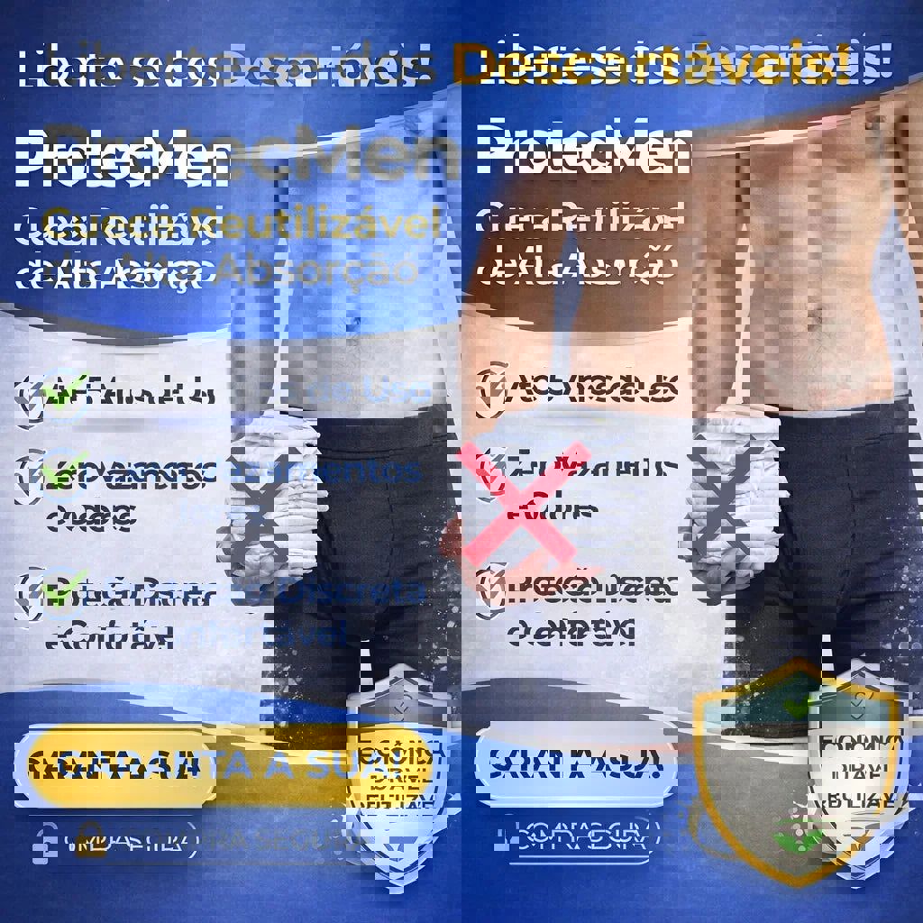 ProtecMen Cueca Reutilizável de Alta Absorção ProtecMen Cueca Reutilizável de Alta Absorção Borsato 