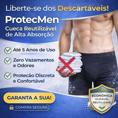 ProtecMen Cueca Reutilizável de Alta Absorção ProtecMen Cueca Reutilizável de Alta Absorção Borsato 